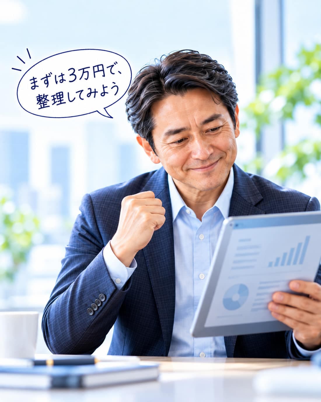 料金を確認して安心する経営者